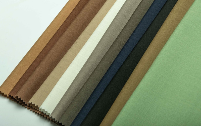 Worsted wool fabric suit fabric plain weave color suit fabric manufacturers supply spring and summer plain weave