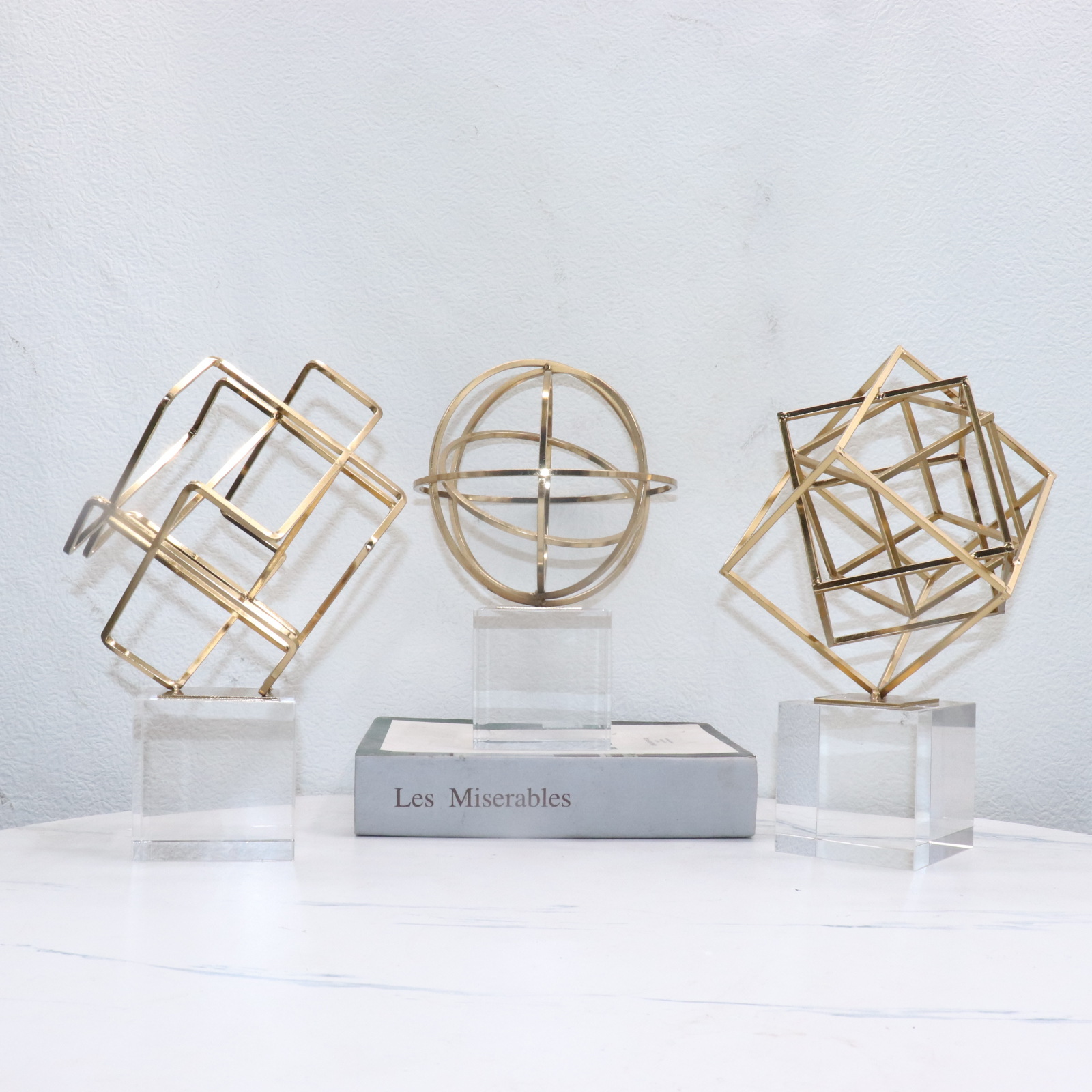 Golden geometric creative decorations for home use for living room…