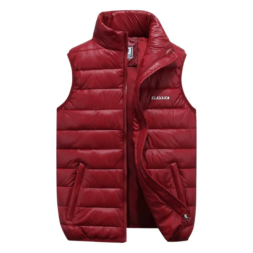 2025 осень и зима новые толстые пуховые хлопчатобумажные жилеты для молодых мужчин