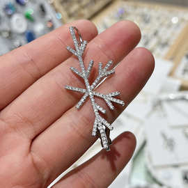 设计感时尚雪花耳环女2021新款潮秋冬耳骨夹气质高级感耳饰耳夹