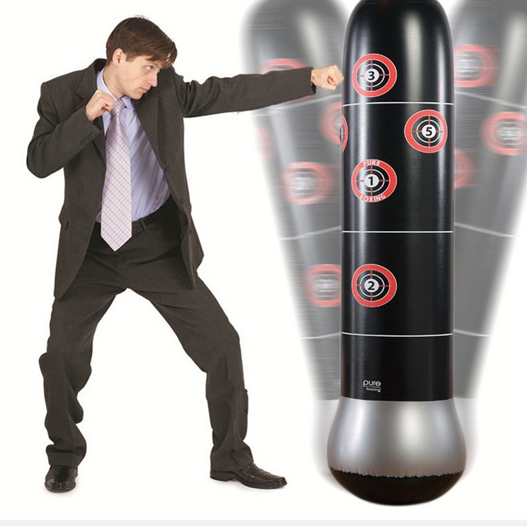 Thickened Fitness Adult and Kidsren Vertical Inflatable Tumbler Boxing Column Inflatable Vent Boxing Sandbag Sandbag