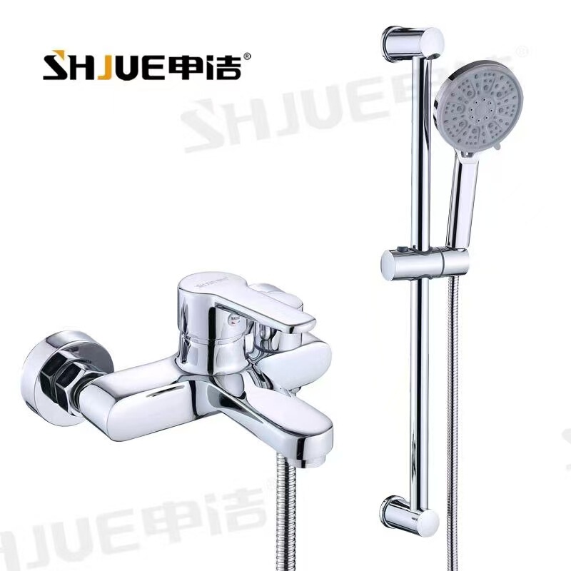 All copper hot and cold mixing valve shower faucet bathroom shower head suit mixing switch triple faucet