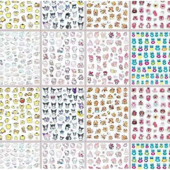 Sanrio Kapi Barakatong colección de pegatinas de uñas diy pegatinas decorativas de alto valor pegatinas de uñas para estudiantes y niños