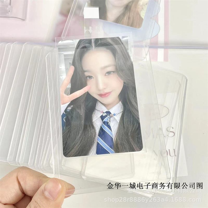3inch 白色光透明両面ラミネートハードカードスリーブ高透明アイドルカードハードプラスチック透明保護スリーブ手頃な価格の良いもの|undefined