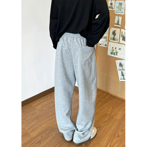 American Made Mule Ears Bifold Knife Style Pants for Men Spring Trend Brand Loose Couple Casual Unisex Sporty Long Pants