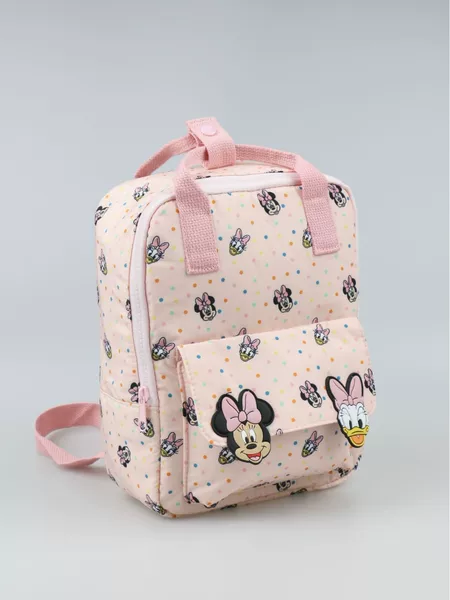 New Light Pink Color Dot Printed Plastic Stamp Hidden Buckle Children's Cute Women's Backpack