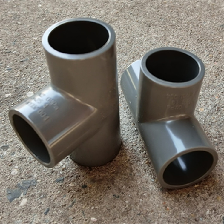 台塑南亚华亚PVC-U饮用水三通upvc正三通灰色pvc等径三通20-200-阿里巴巴