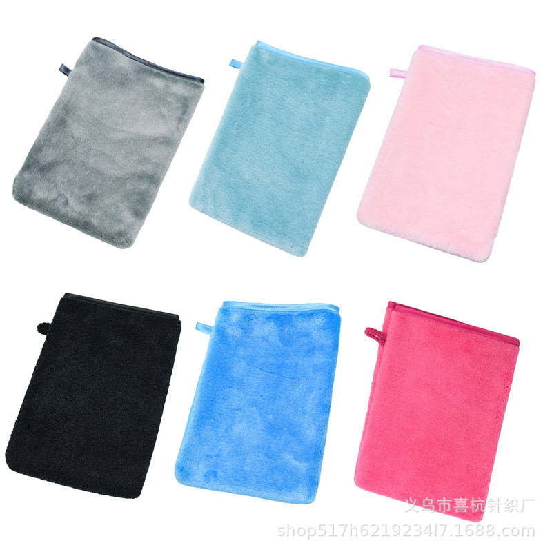 Ultra-Fine Cleansing Gloves, Flannel Makeup Remover Wipes, Coral Velvet Bath Gloves, Face Wash and Hand Towels, Reusable