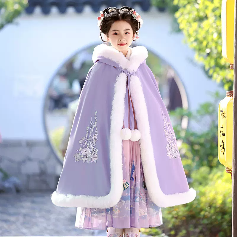 汉服女童秋冬儿童古装拜年服冬季中国风唐装2025新款女孩古风裙子