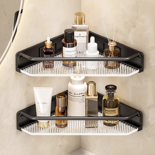 Toilet shower room bathroom corner storage rack bathroom shelf bathroom triangular shelf without drilling wall-mounted