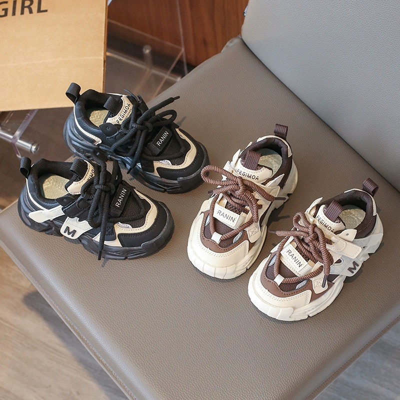 Осенние и зимние новые водонепроницаемые мягкие ботинки папы супер легкие детские кроссовки