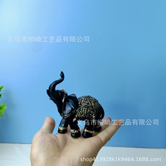 跨境礼品树脂工艺品大象摆件动物招财创意客厅房间酒柜家居装饰热