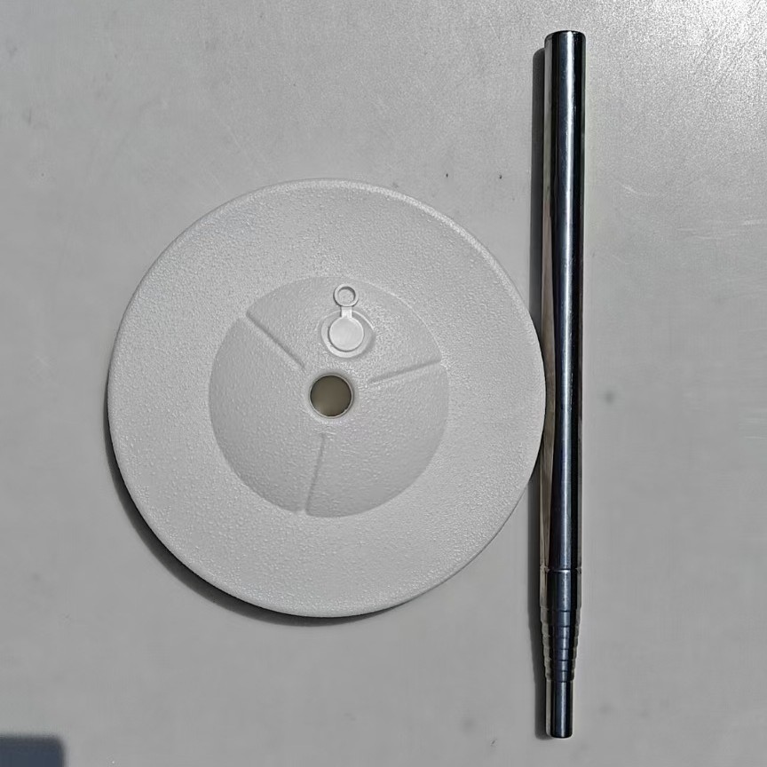 Утолщенная телескопическая штанга толщиной 2 метра + маленькое круглое основание (1 комплект) без вилки