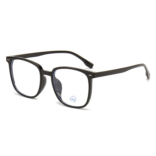 New Xiaohongshu same style anti-blue light flat mirror retro square frame glasses frame fashionable finished myopia glasses
