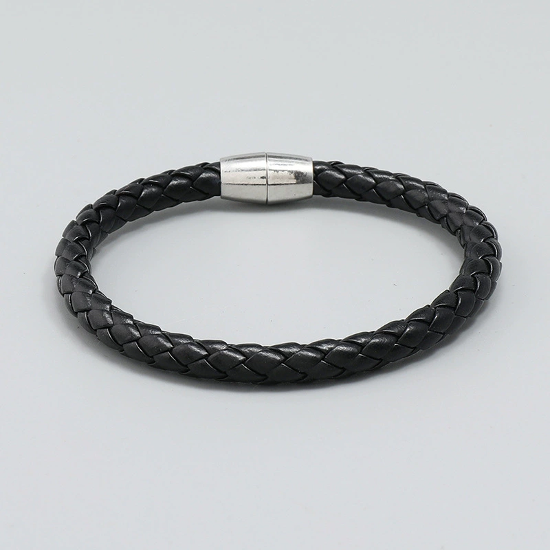 Модный плетеный кожаный браслет, AliExpress, простой и элегантный дизайн, для импорта