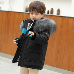 Children's Down Jacket for Boys, Mid-Long Length, Thickened White Duck Down, Suitable for Small and Medium Children, 2023 New Style, Stylish Baby Outerwear for Winter