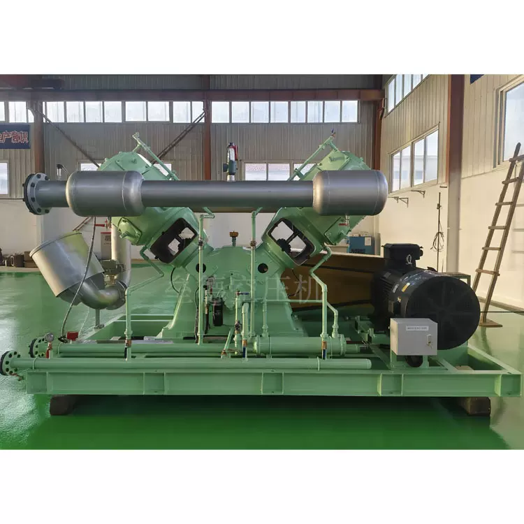 工业用37kw空气压缩机增压机双级压缩无油水冷空压机活塞式增压机