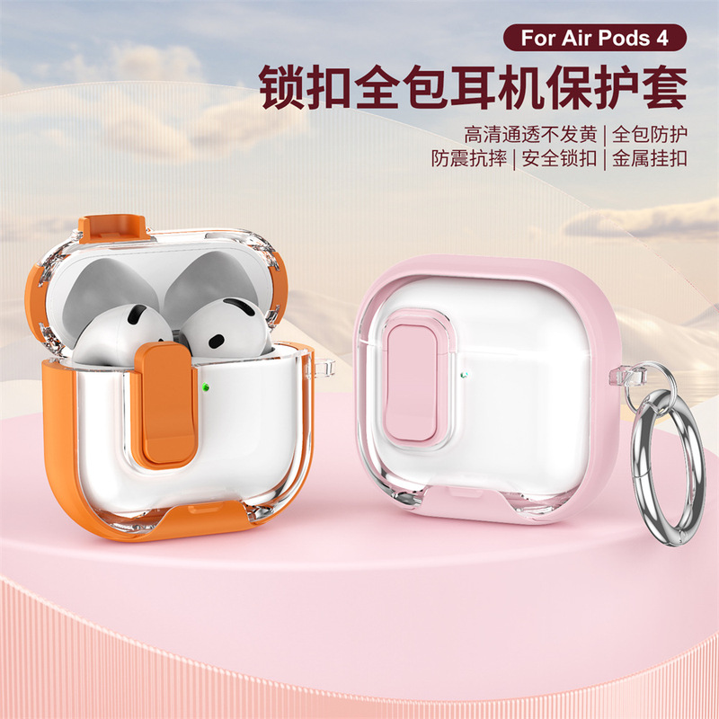 Transparent Lock Bracket Suitable for AirPods Pro 3Rd Generation Protective Case, 4Th Generation Pro 2Nd Generation Apple Bluetooth Earphone Case Transparent Lock Bracket Suitable for AirPods Pro 3Rd Generation Protective Case, 4Th Generation Pro 2Nd Generation Apple Bluetooth Earphone Case