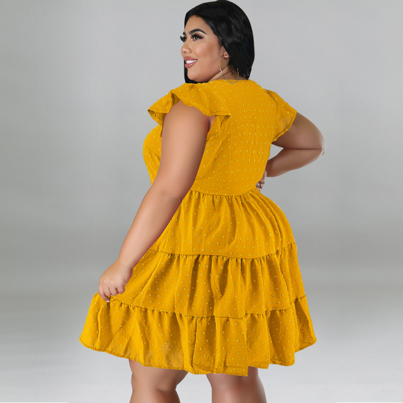 Damen Kleid In Übergröße Aus Eisseide Mit Pompon Struktur_voghion.com