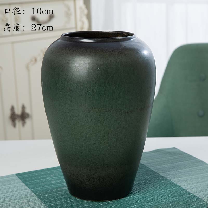 Jingdezhen nuevo jarrón de cerámica china planta maceta de flores de cerámica vintage flor seca sala de estar decoración moderna simple estricta