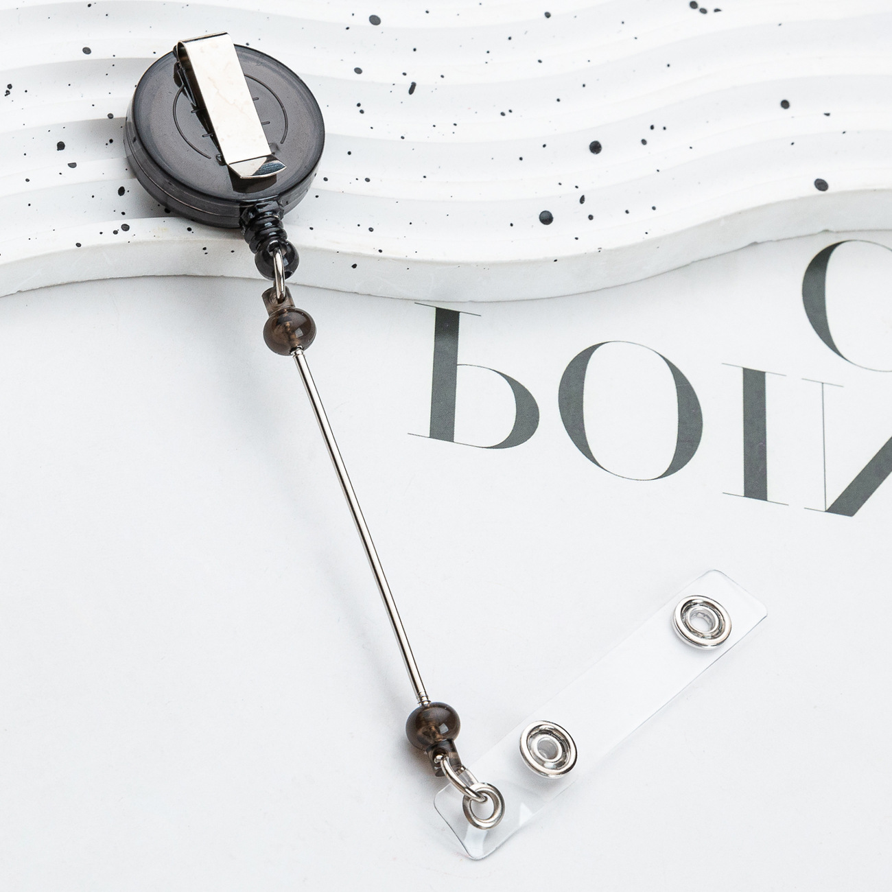 Titular de la tarjeta retráctil hebilla fácil de tirar DIY cuentas llavero hebilla retráctil Enfermera Insignia certificado fácil de tirar hebilla de cable