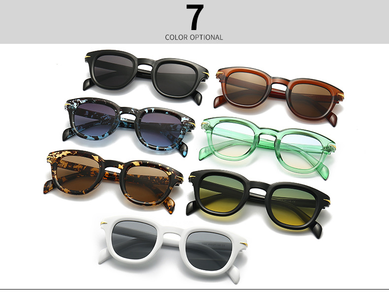 Women Modern Men Retro Round Sunglasses Star Sunglasses display picture 2