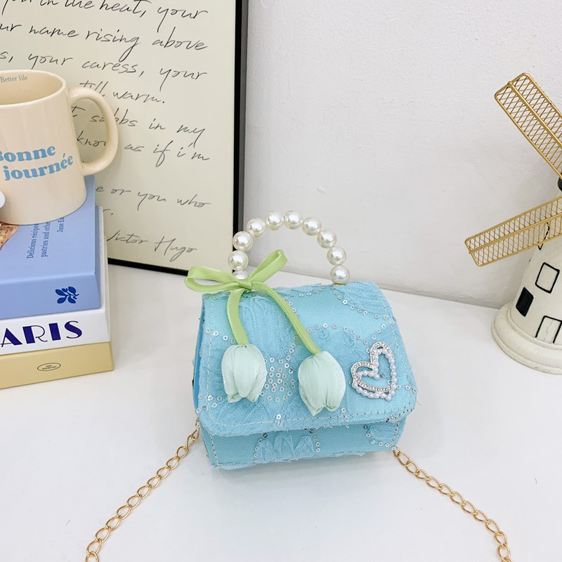 Niños pequeños bolsos de hombro perlas bolsos de chicas nuevas bolsas de cambio de chicas bolsos de mano transfronterizos