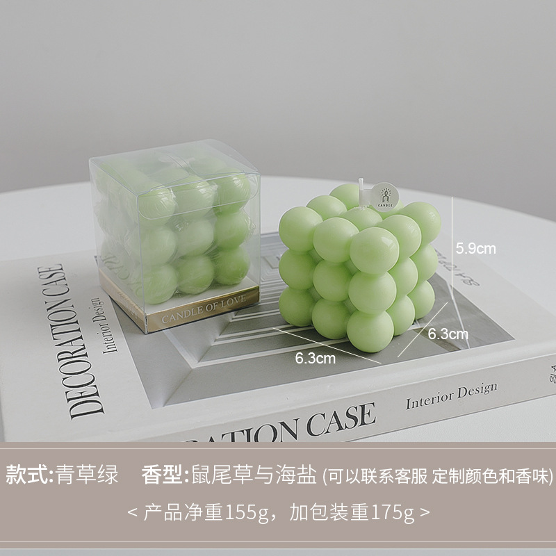 Adornos de fragancias de alta gama, recuerdos creativos, regalos personalizados transfronterizos, velas aromáticas cúbicas hechas a mano
