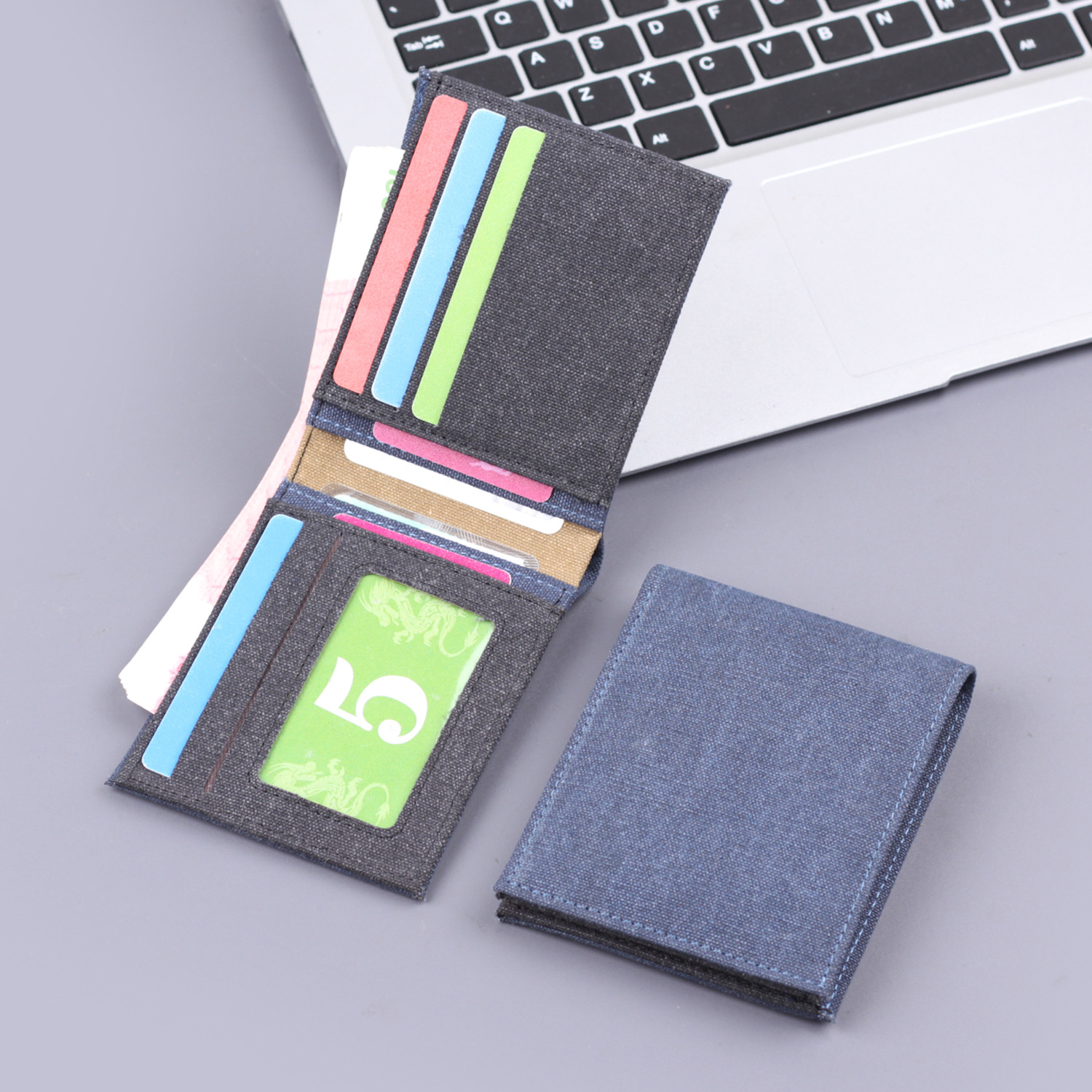 Cartera corta de lona para hombre Venta caliente de comercio exterior Nuevo estilo Wallet man Cartera para hombre 9 posiciones para tarjeta Cartera para hombre