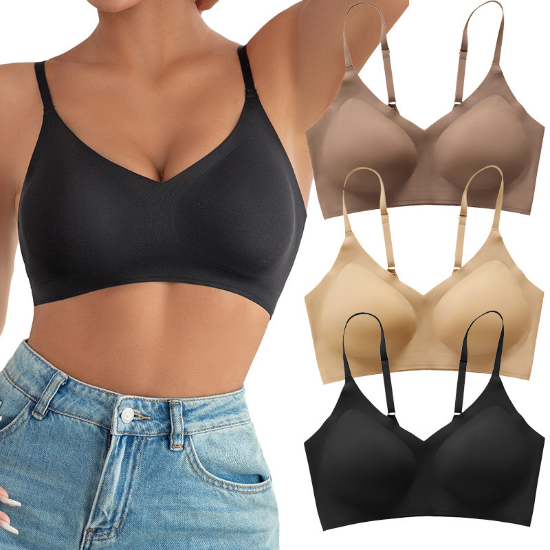 Cross-Border Best-Selling Sling Bra for Women, Thin, Breathable, Wire-Free Push-Up Bra, One-Piece Seamless Underwear