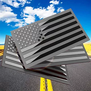 跨境专供美国国旗车贴金属3D立体车标凹凸填漆车身贴防水汽车改装