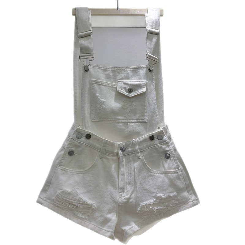 Pantalones Cortos de Mezclilla con Tirantes Desmontables para Mujer Corte A image 5