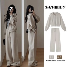 运动套装女休闲新款春秋穿搭ootd一整套减龄显瘦感超火两件套直销