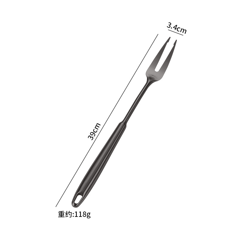 Amazon cocina de acero inoxidable guisado de fideos de pesca lengua cuchara de carne tenedor de patata conjunto de regalo