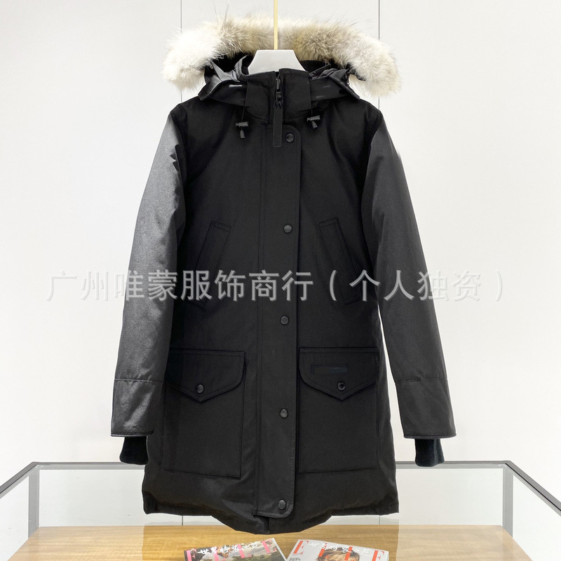 Cross-Border Exclusive Supply of Trilllium Canada Goose down Jacket Model 07, Women's Mid-Length Parka Coat Cross-Border Exclusive Supply of Trilllium Canada Goose down Jacket Model 07, Women's Mid-Length Parka Coat