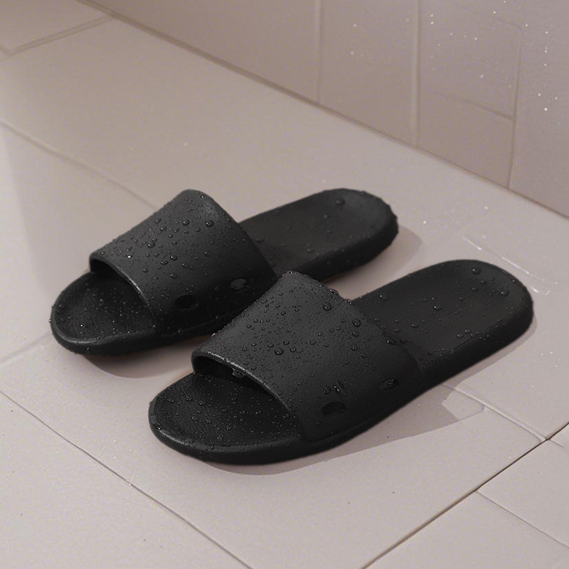 Pisar las pantuflas de mierda mujeres verano interior casa pareja baño plano baño antideslizante sandalias y pantuflas EVA para hombres