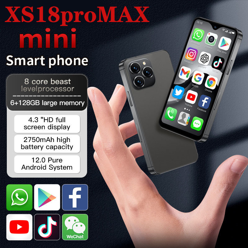 Cross-border new XS18Promax smart phone 4.3 small screen 4G Android mini smart phone foreign trade wholesale