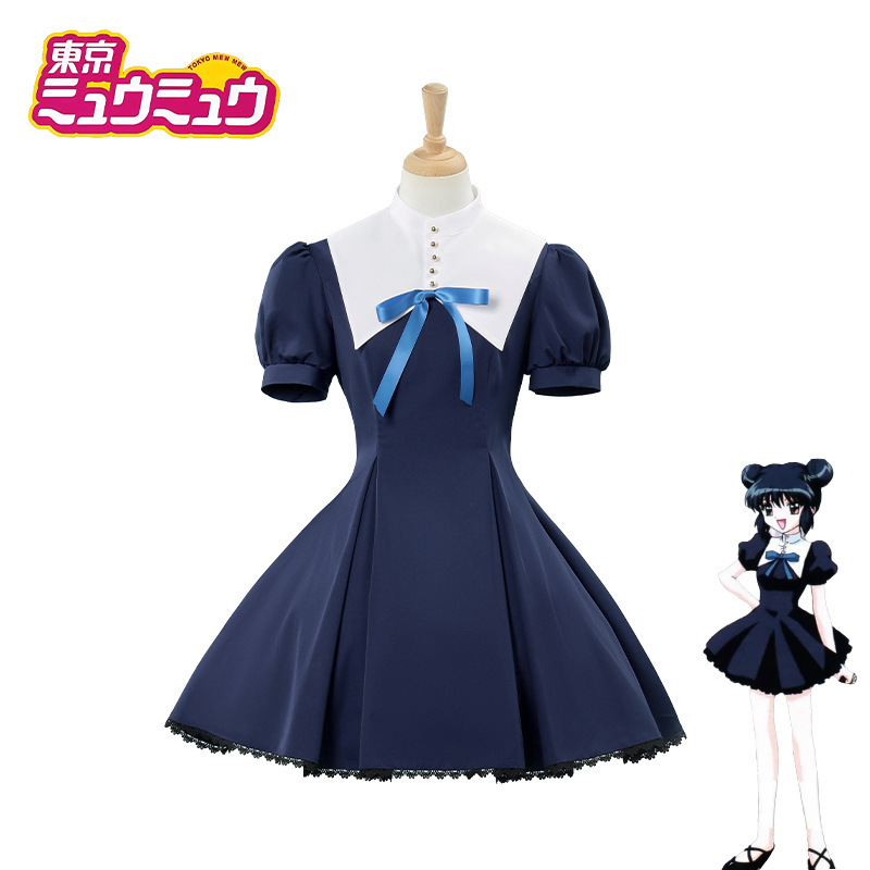 东京猫猫蓝泽薄荷cosplay女仆装显瘦短袖连衣裙短裙女日常cos衣服|undefined
