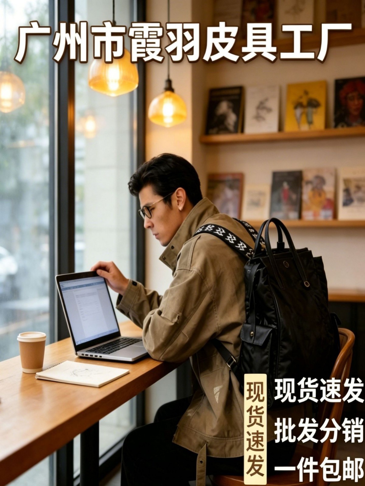 Backpack, shoulder bag, laptop, waterproof bag, genuine leather, 14 inch, business version