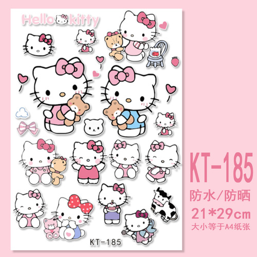 Cartoon Cute KT Cat Hello Kitty Electric Car Sticker Luggage Sticker Laptop iPad Big Belly Water Cup Sticker