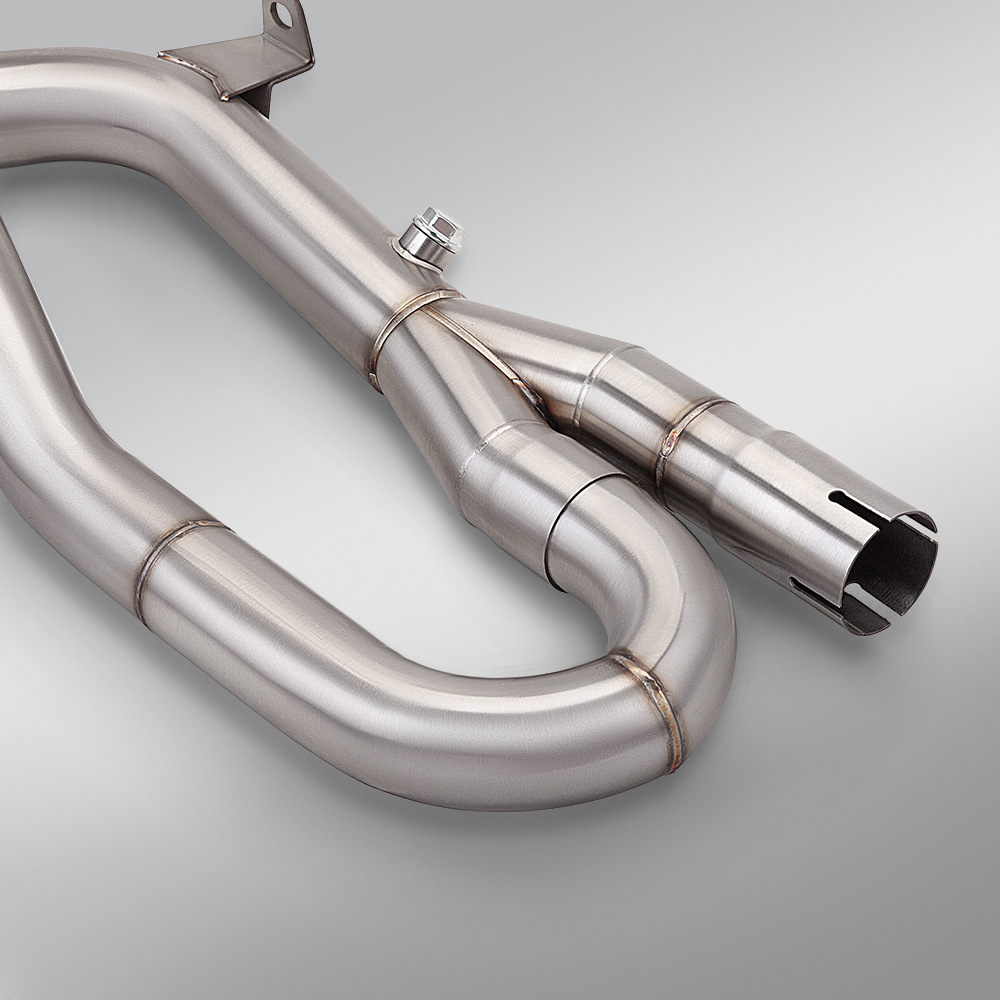 Motorcycle modification for SV650X: Stainless steel split front exhaust pipe suitable for SV650, 2016-2026