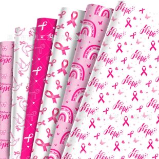Wz155 Pink Ribbon Festival Gift Decorative Paper Cartoon Gift Box Paper Pink Ribbon Decorative Outer Wrapping Paper
