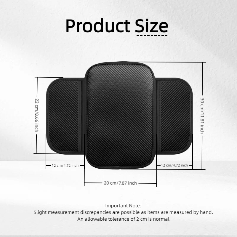 Car Armrest Box Heightening Pad, Car Central Armrest Box Cover, Multifunctional Storage Bag, Nappa Leather Car Accessories