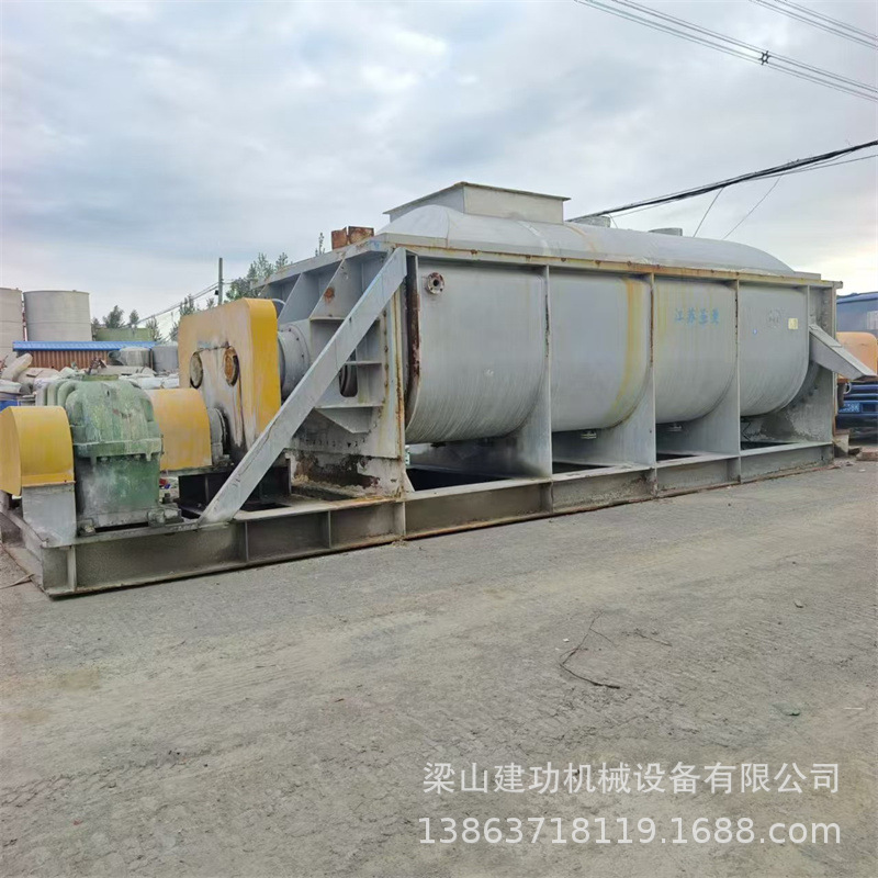 二手污泥干化桨叶干燥机 化工印染电镀污泥耙齿干燥机 建功设备