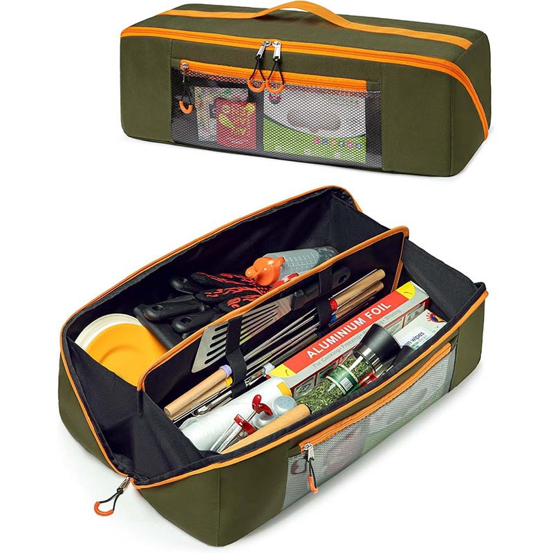 Amazon Outdoor Spice Storage Bag, Simple Large-Capacity Pencil Case, Stationery, BBQ Tools, for Extracurricular Training