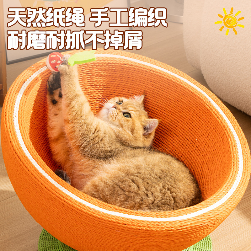 猫の爪とぎボードは傷つきにくく、耐摩耗性があり、欠けにくい、特大の猫の巣、遊びと睡眠のオールインワンの爪とぎツール、オールシーズン対応のユニバーサル猫の爪とぎボウルです。|undefined