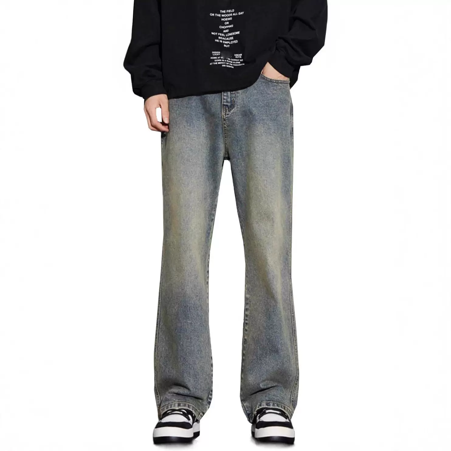 欧美2025新品亚马逊跨境外贸夏季休闲男式休闲新款宽松阔腿牛仔裤