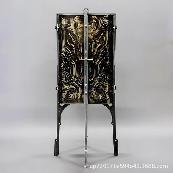 Italian light luxury metal wine cabinet villa luxury home designer…