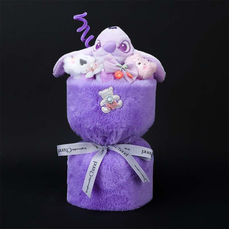 (procesamiento de liquidación) productos terminados 1 de junio día de los niños muñeca ramo de flores regalo para jardín de infantes muñeca ramo de flores para niños