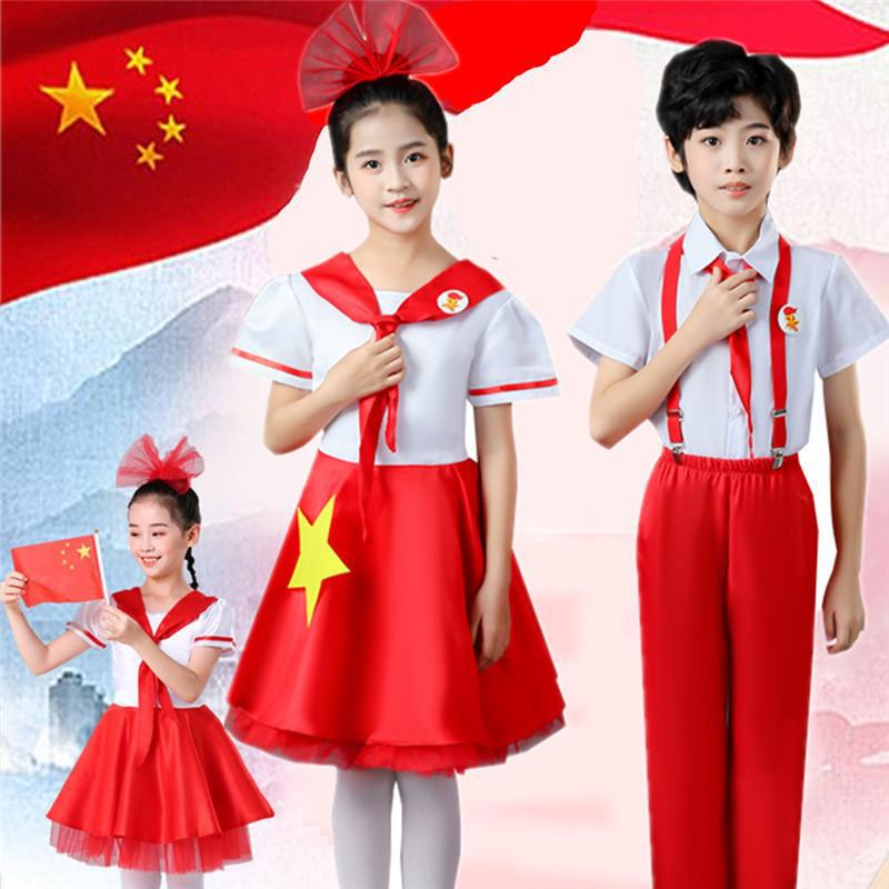 新款六一儿童演出服中国风大合唱团舞蹈服中小学生诗歌朗诵表演服